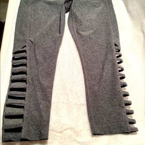 3/4 leggings with cut outs on the legs